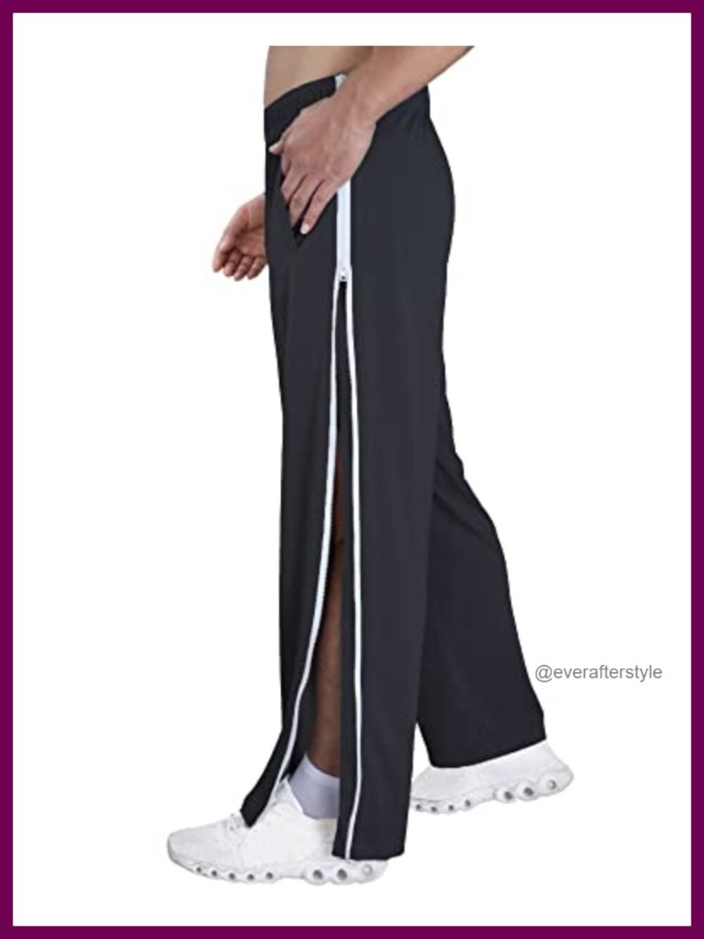 Men's Tear Away Sweatpants Side Zip Leg Post Surgery Active Pants